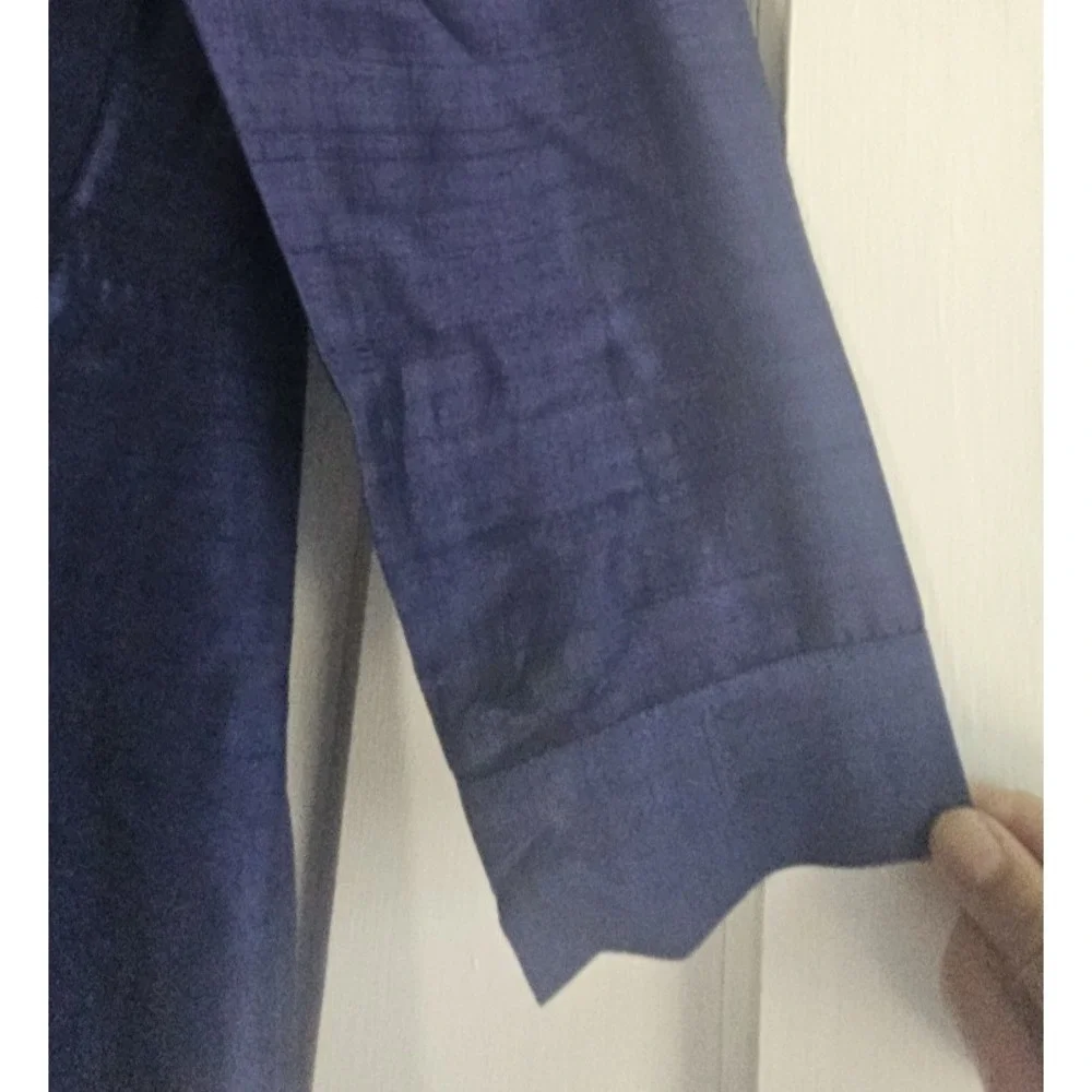 NWT Julia Amory Jane twilight blue 100% silk dupioni shirt dress